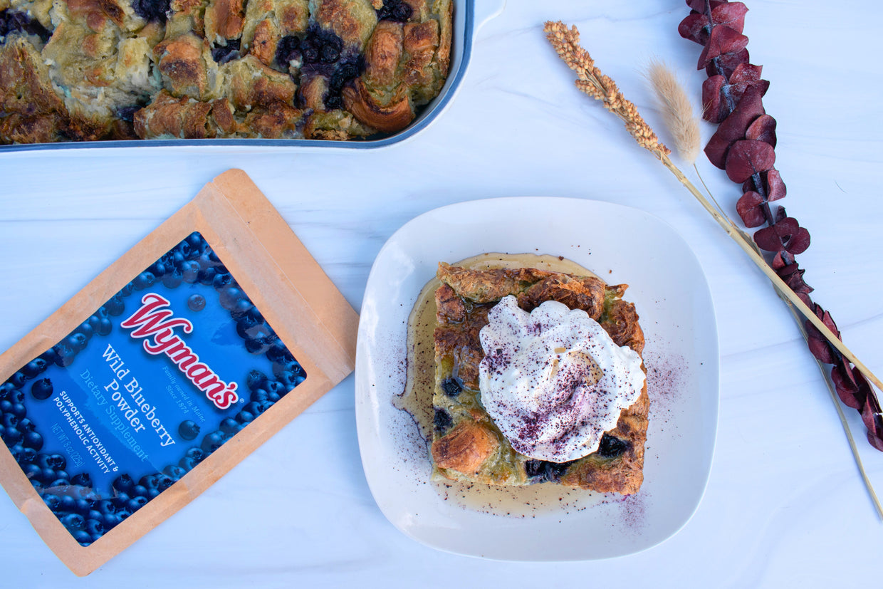 Wild Blueberry Bread Pudding