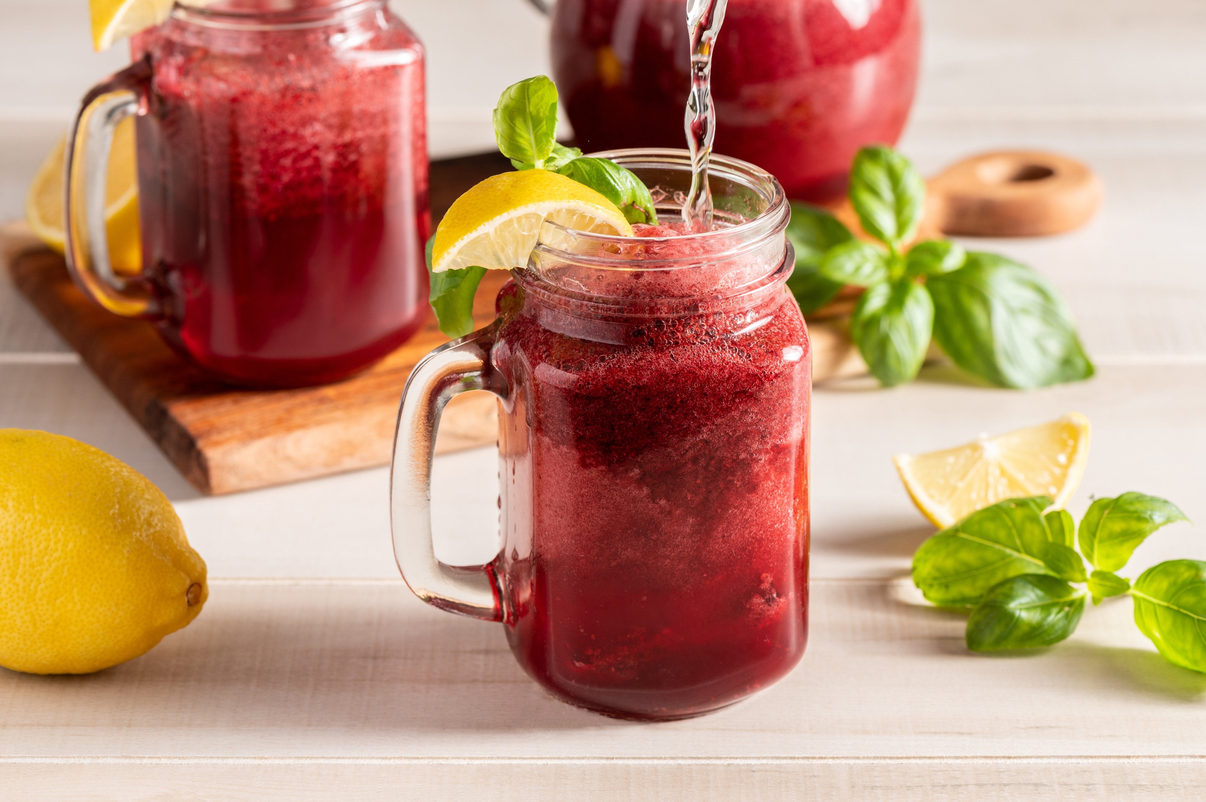 Lemon Basil Berry Cooler