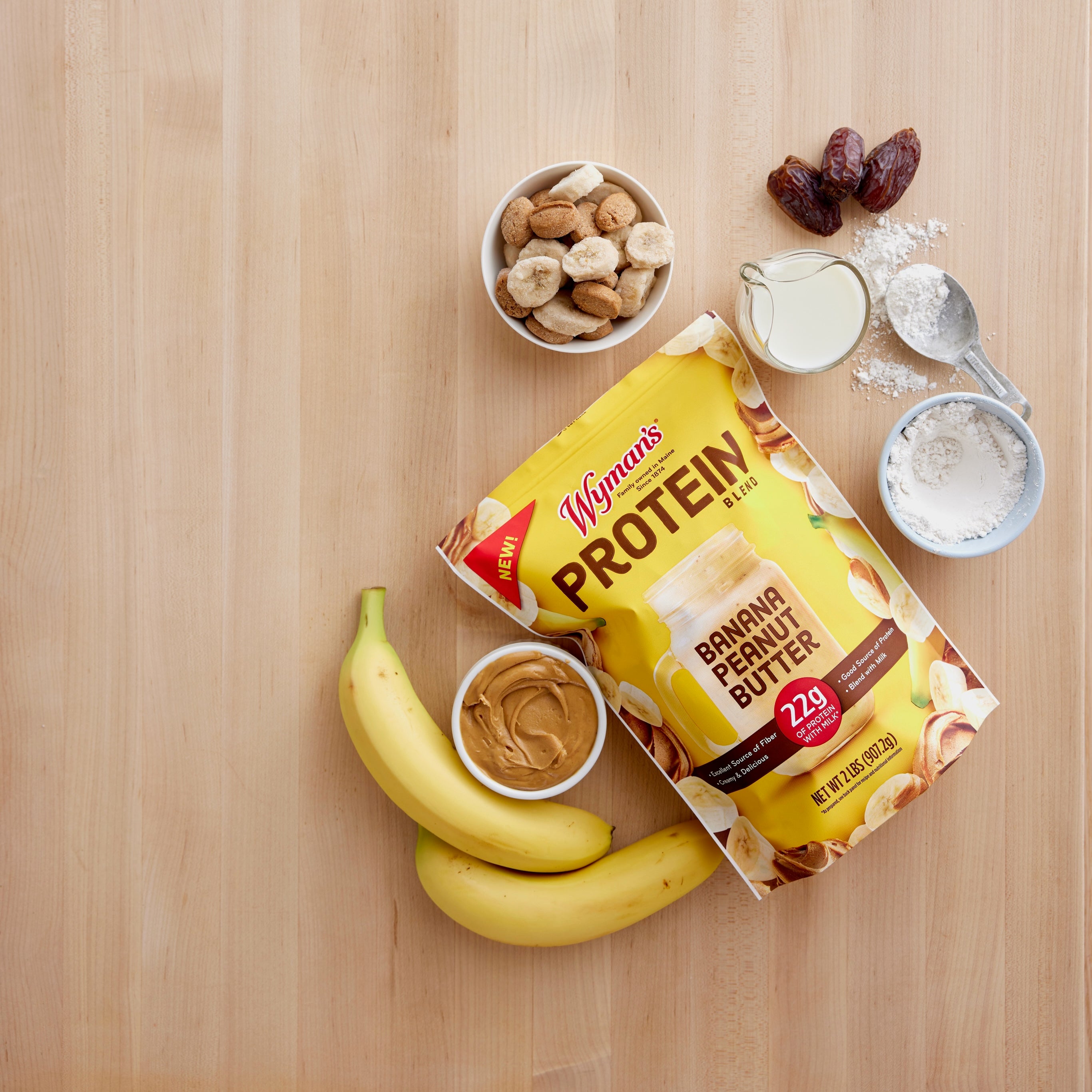 Wyman's Protein Blend - Banana Peanut Butter Ingredients